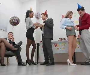 Workplace Pussy PartyTina..